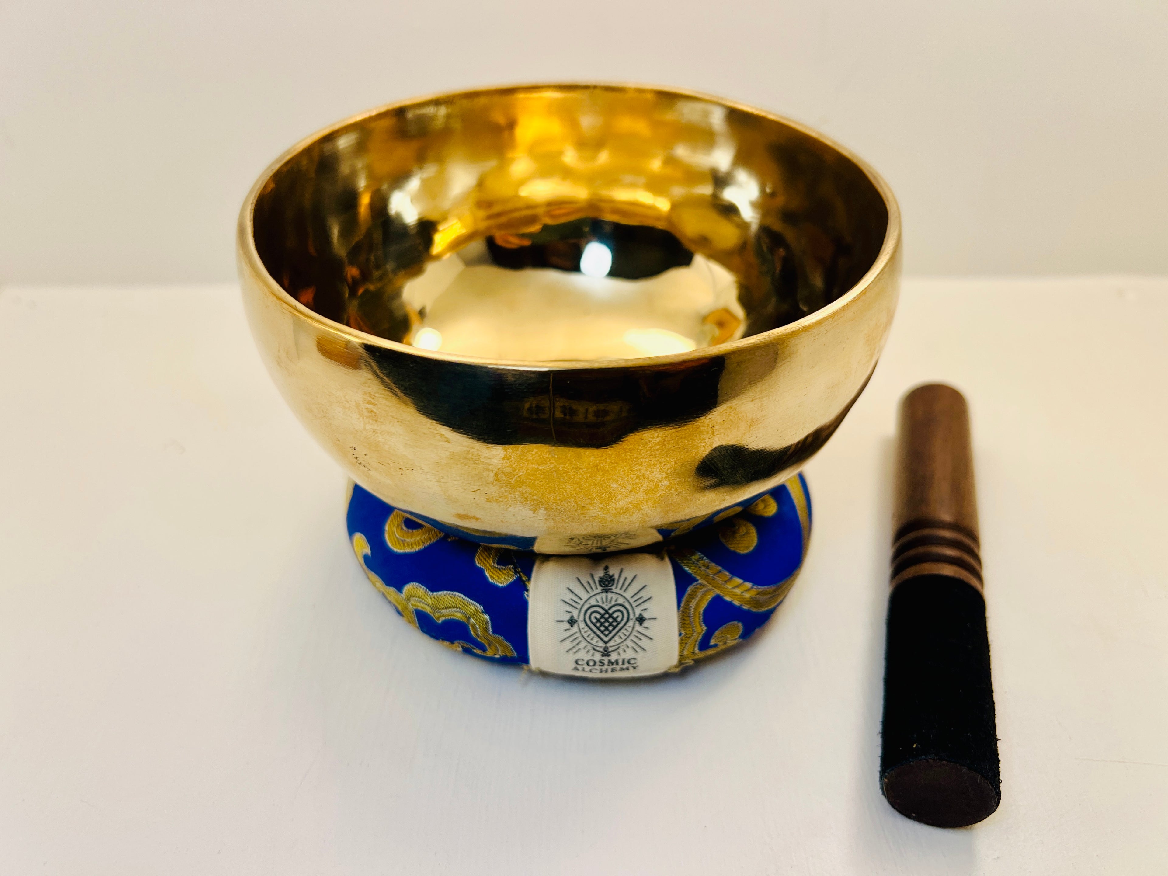 14cm Handmade Tibetan Singing Bowl, Throat Chakra G4