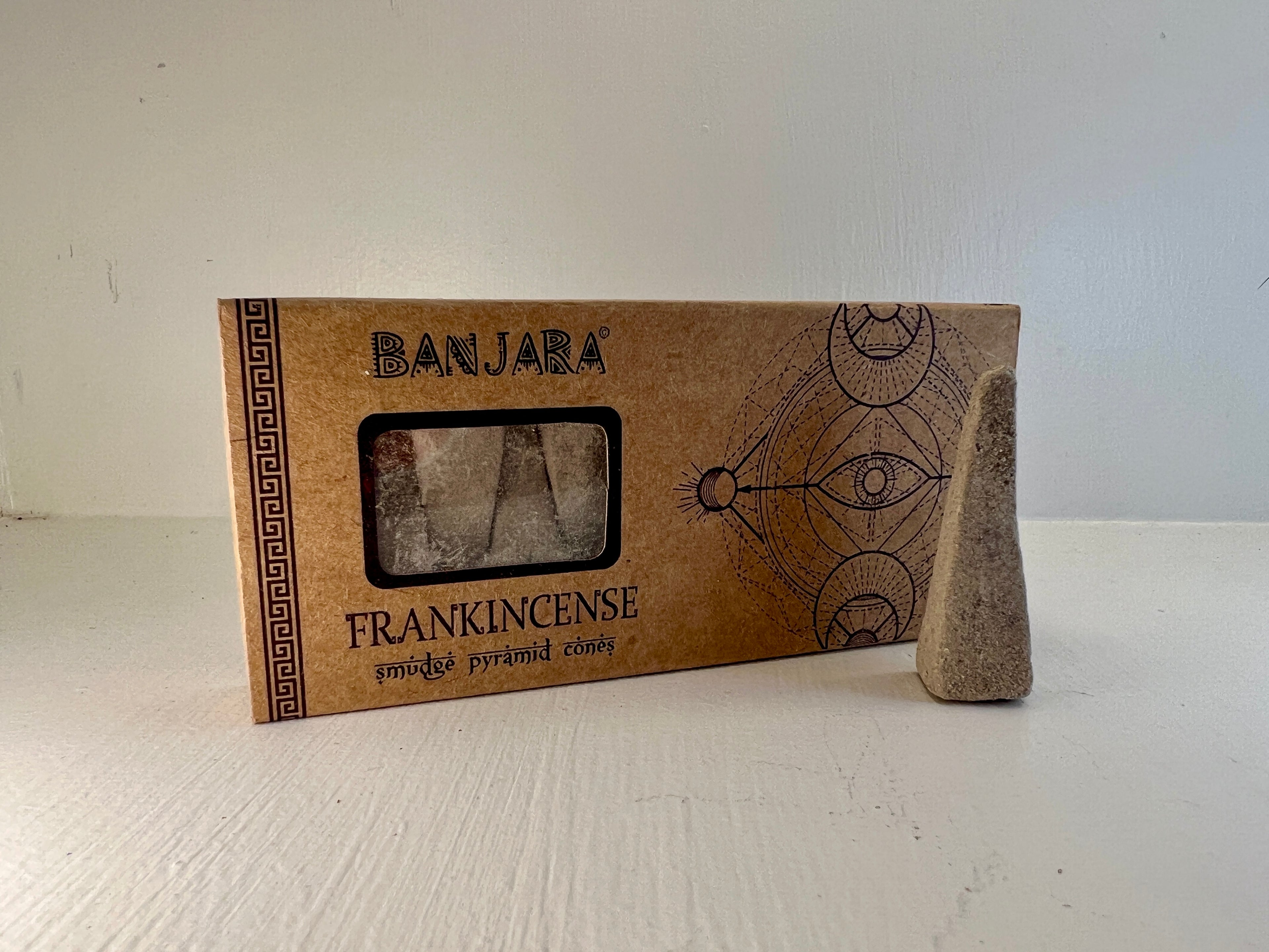 Banjara Smudge Pyramid Cones – Frankincense (10 Cones per Box)